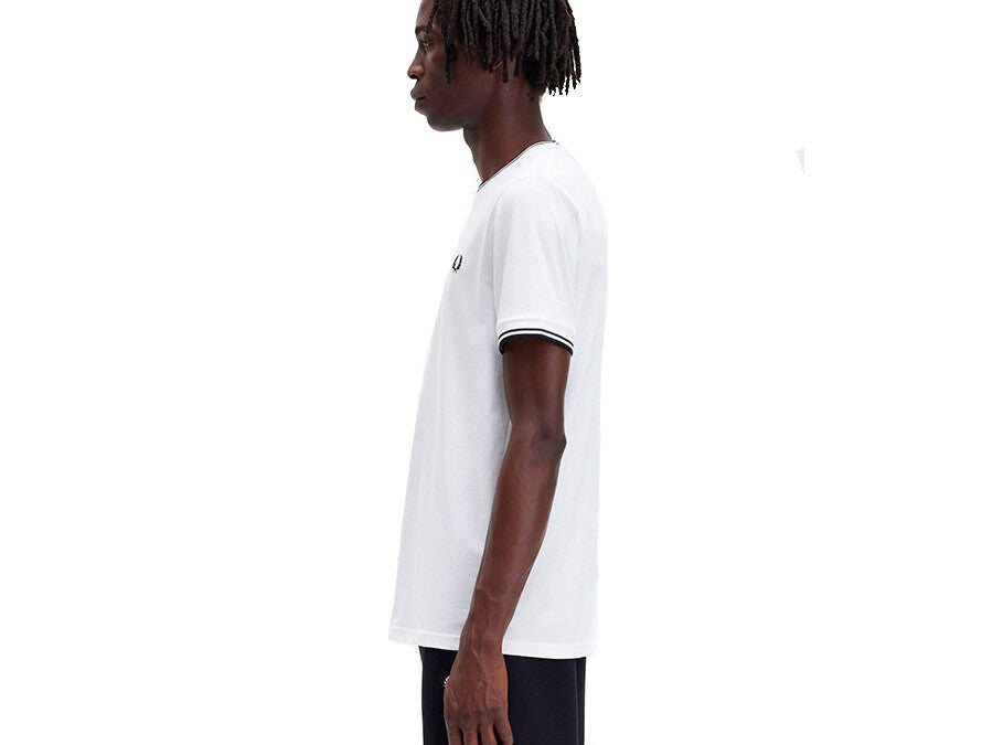 CAMISETA FRED PERRY TWIN TIPPED WHITE