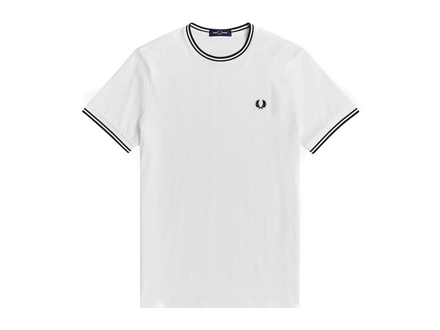 CAMISETA FRED PERRY TWIN TIPPED WHITE