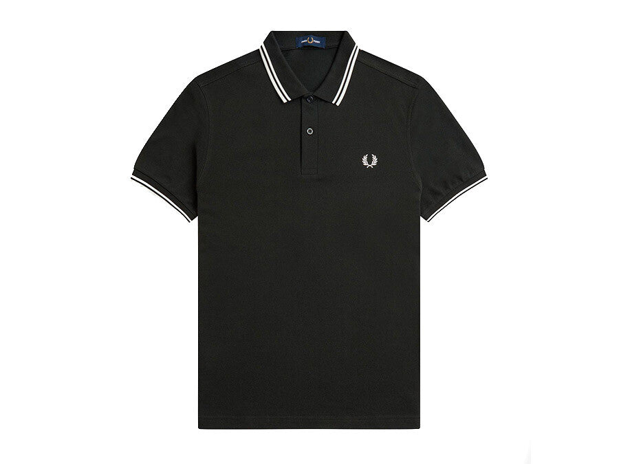 POLO FRED PERRY TWIN TIPPED CLARET WHITE