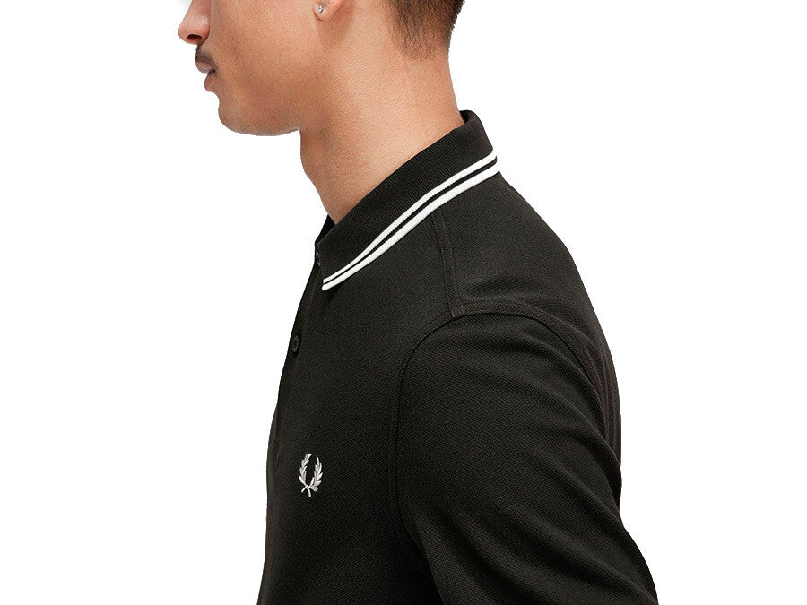 POLO FRED PERRY TWIN TIPPED CLARET WHITE
