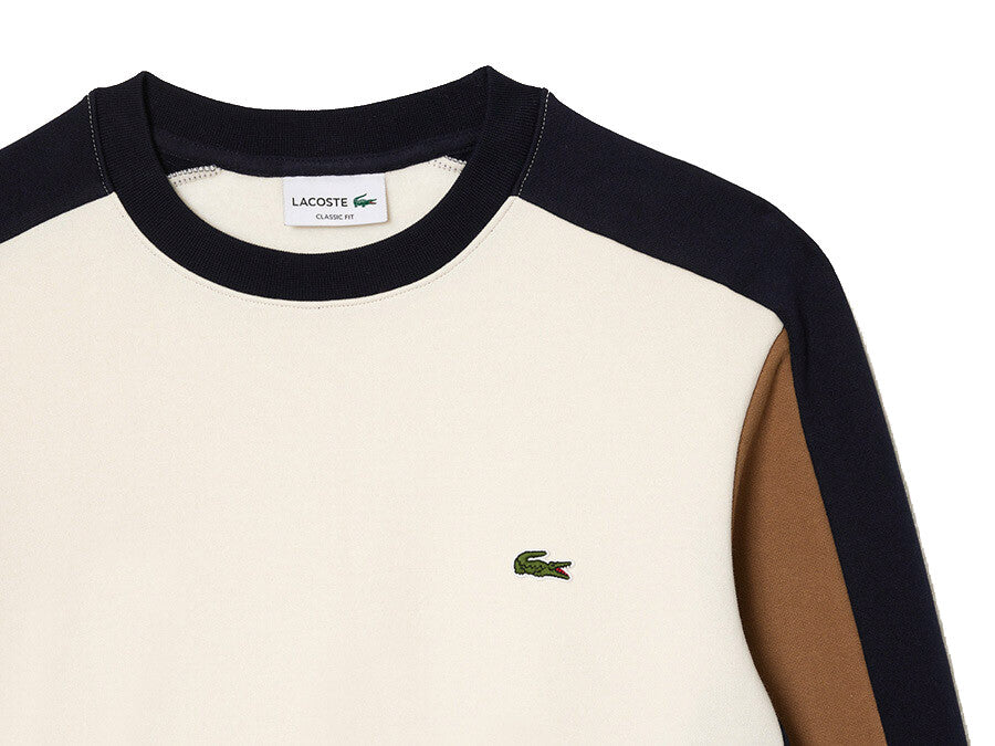 SUDADERA LACOSTE CREW CLOURBLOCK