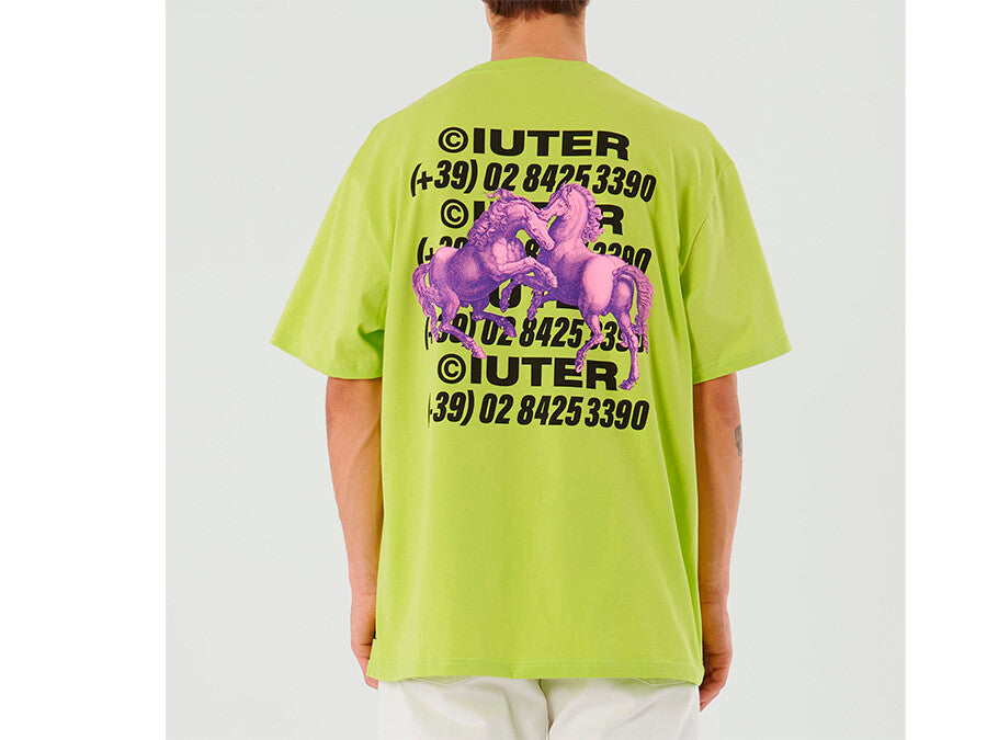 CAMISETA IUTER HORSES TEE LIME