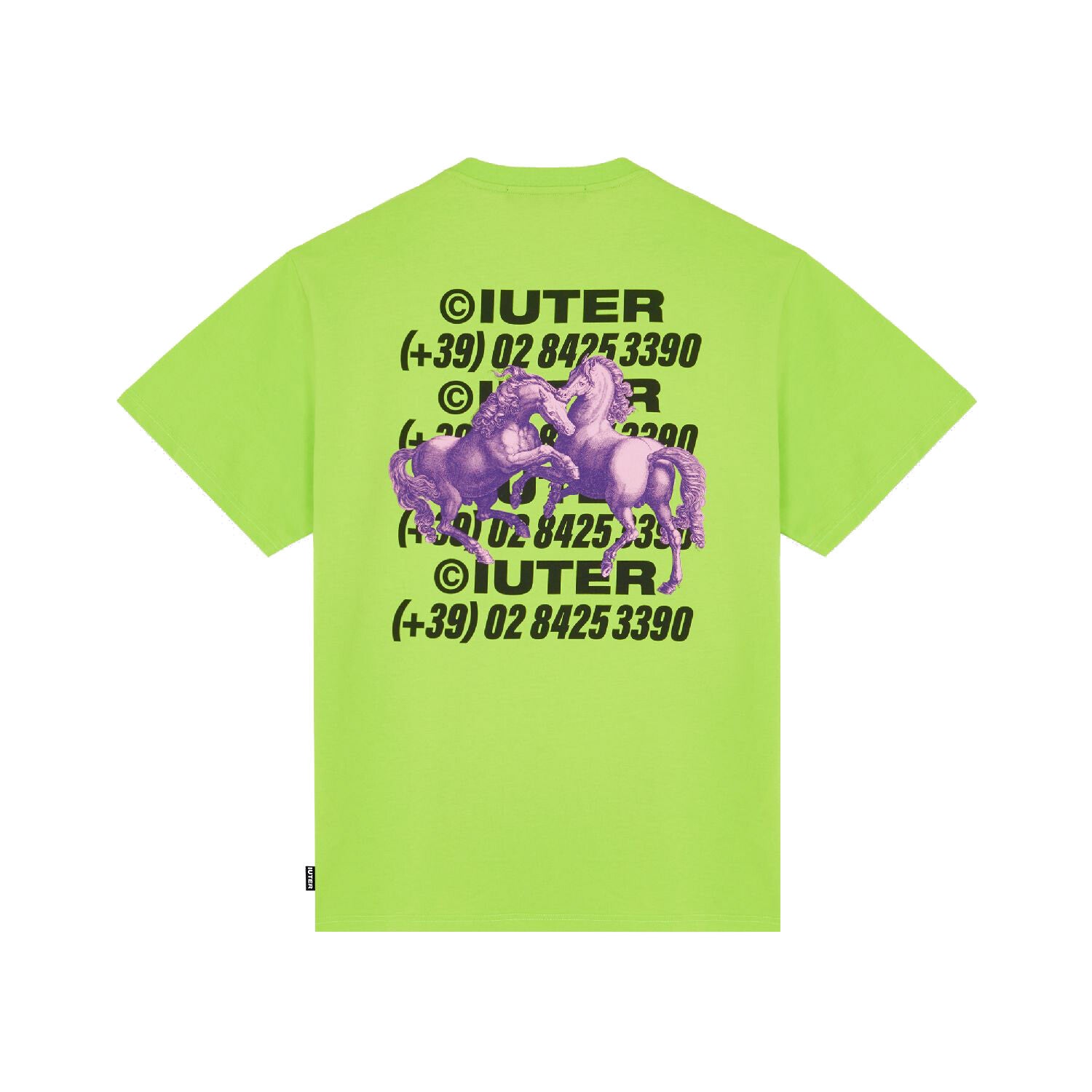 CAMISETA IUTER HORSES TEE LIME