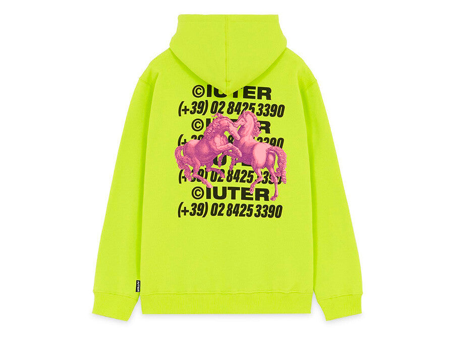 SUDADERA IUTER HORSES LIME