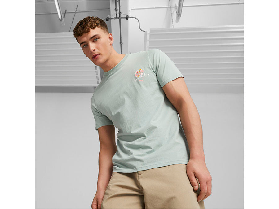 PUMA SWXP PUMA WORLDWIDE GRAPHIC TEE GREEN