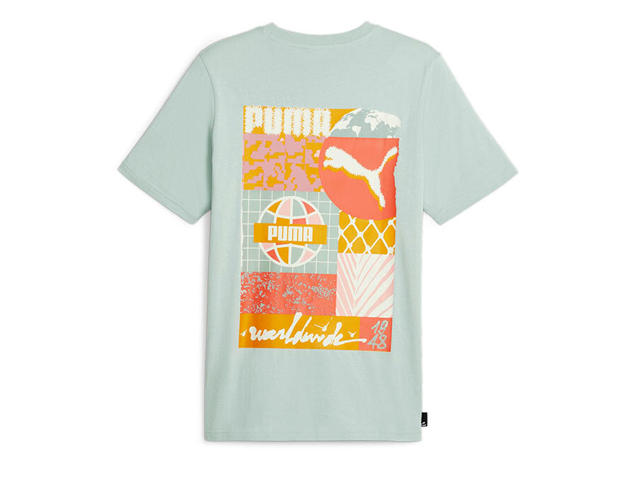 PUMA SWXP PUMA WORLDWIDE GRAPHIC TEE GREEN