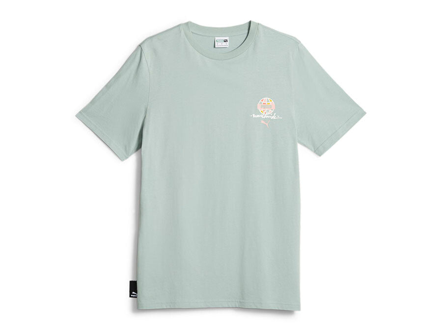 PUMA SWXP PUMA WORLDWIDE GRAPHIC TEE GREEN