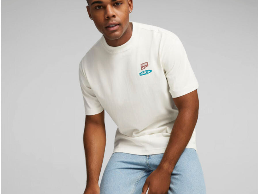 PUMA DOWNTOWN GRAPHIC TEE WHITE
