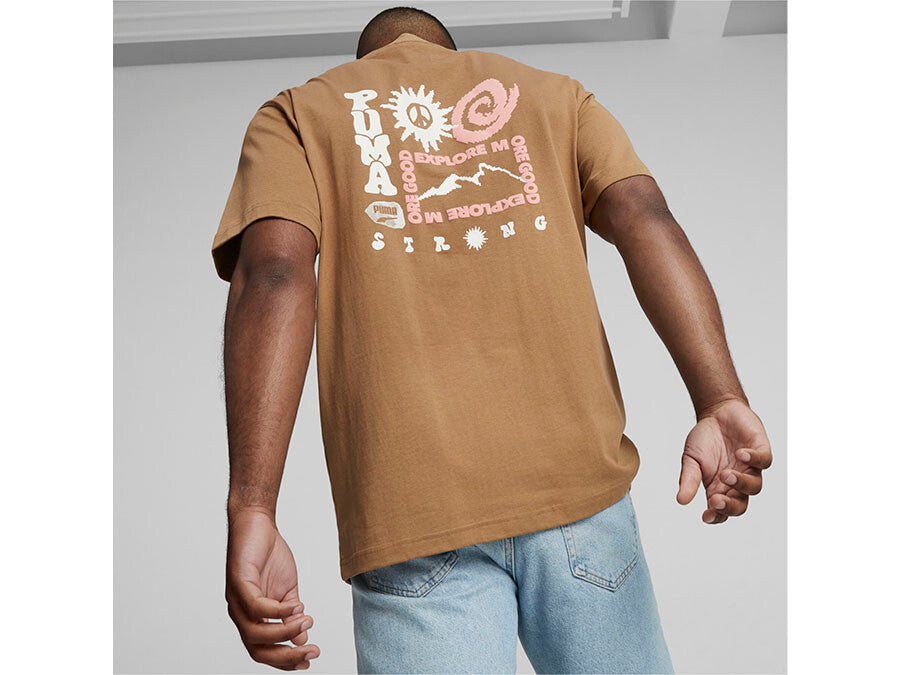 PUMA DOWNTOWN GRAPHIC TEE BEIGE