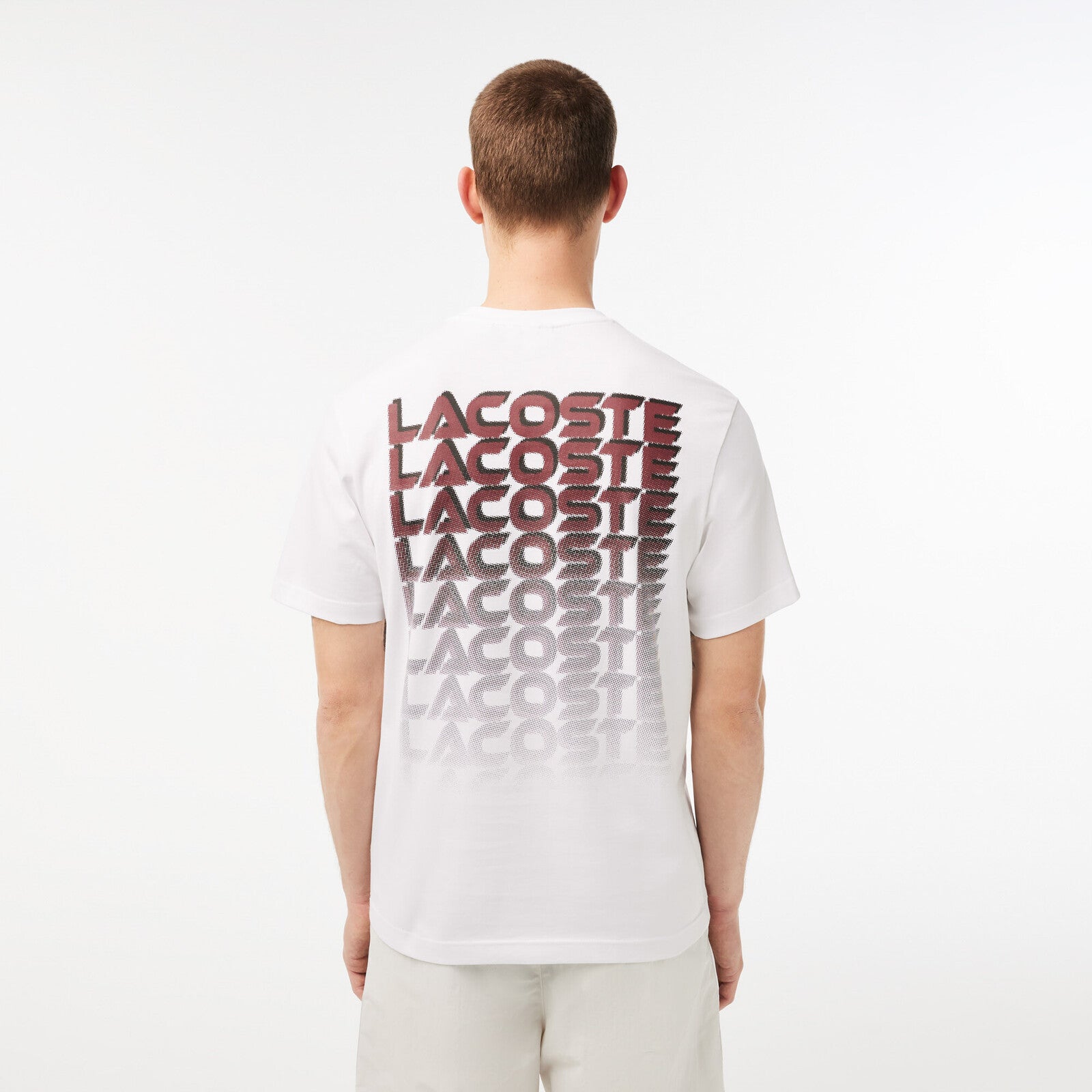 CAMISETA LACOSTE PRINT WHITE