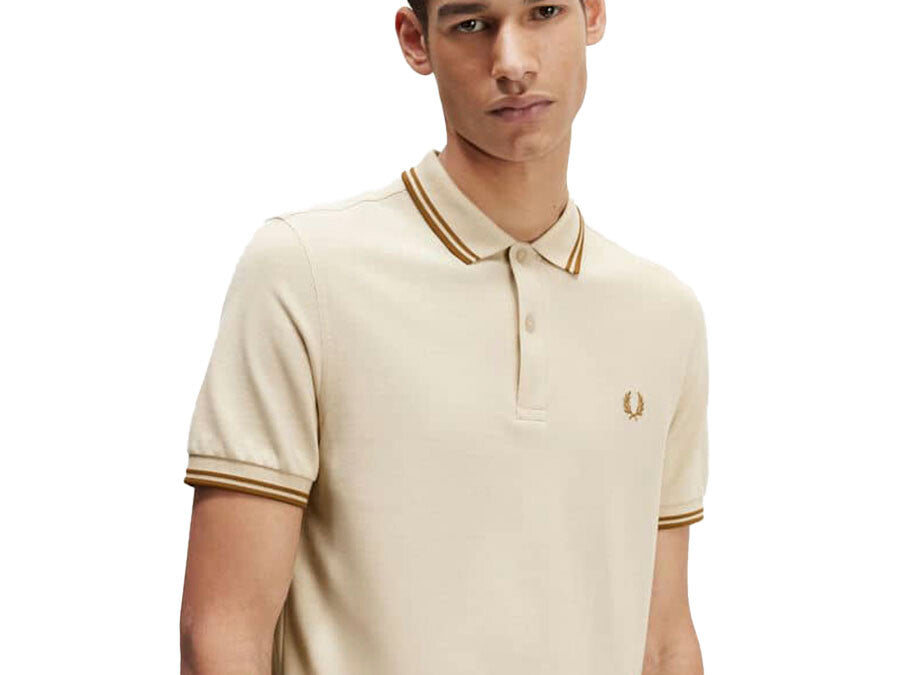 POLO FRED PERRY TWIN TIPPED WHITE