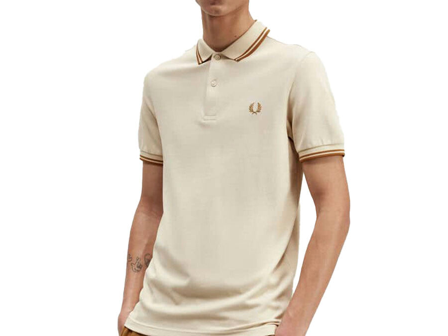 POLO FRED PERRY TWIN TIPPED WHITE