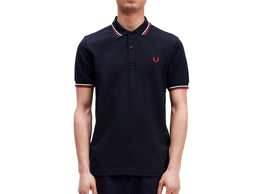 POLO FRED PERRY TWIN TIPPED WHITE