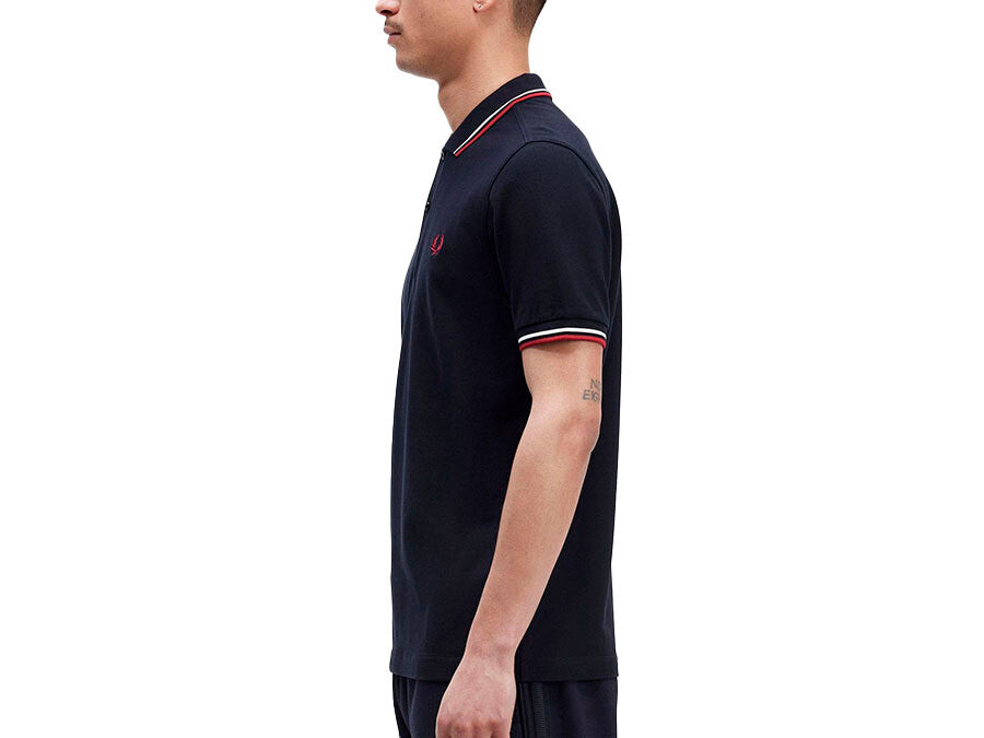 POLO FRED PERRY TWIN TIPPED WHITE
