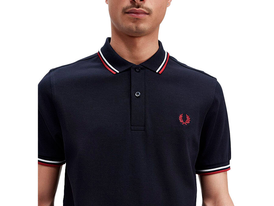 POLO FRED PERRY TWIN TIPPED WHITE