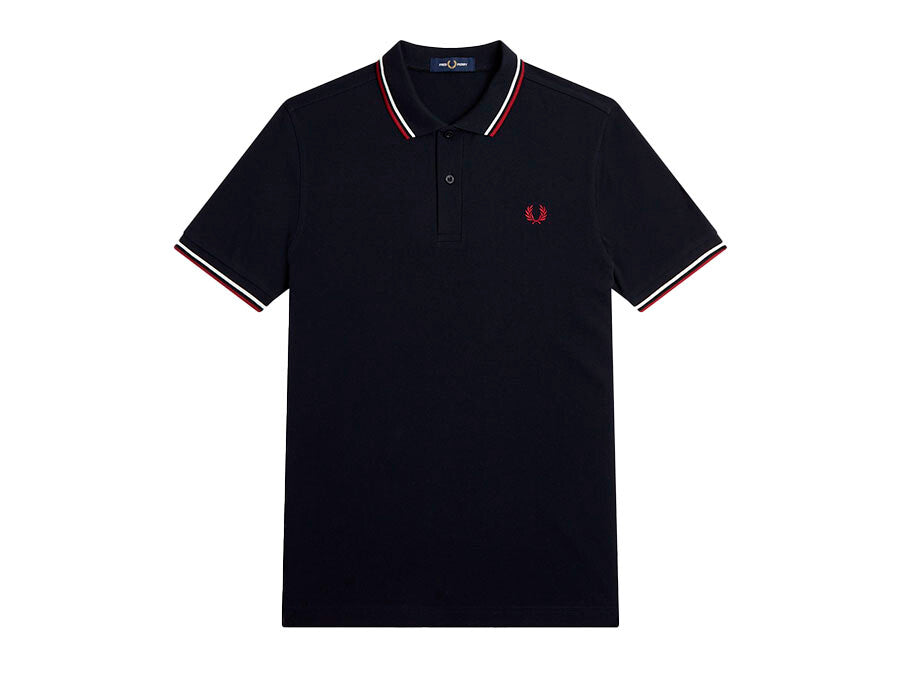 POLO FRED PERRY TWIN TIPPED WHITE