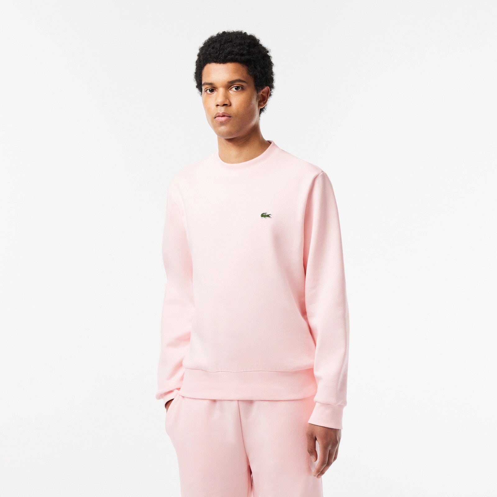 SUDADERA LACOSTE CREW FLAMINGO