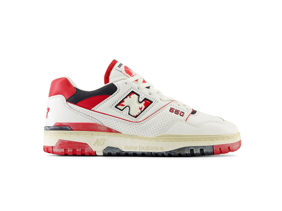 NEW BALANCE 550 SEA SALT WHITE RED