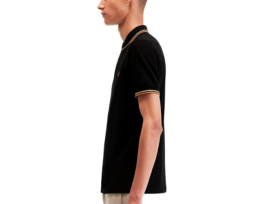 POLO FRED PERRY TWIN TIPPED BLACK STONE