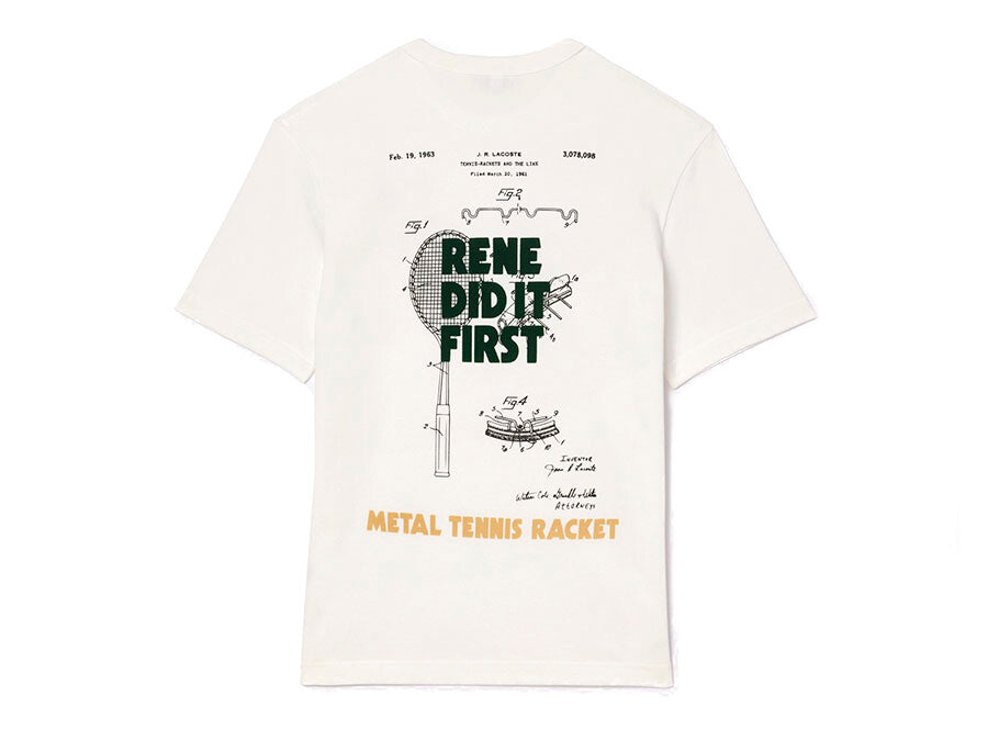 CAMISETA LACOSTE RENE DID IT FIRST BLANCO