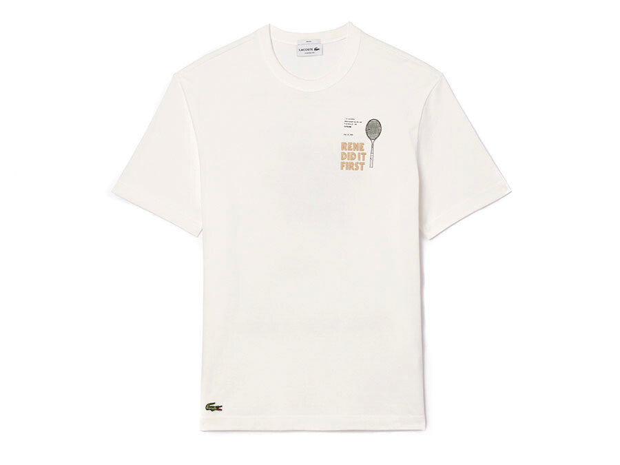 CAMISETA LACOSTE RENE DID IT FIRST BLANCO