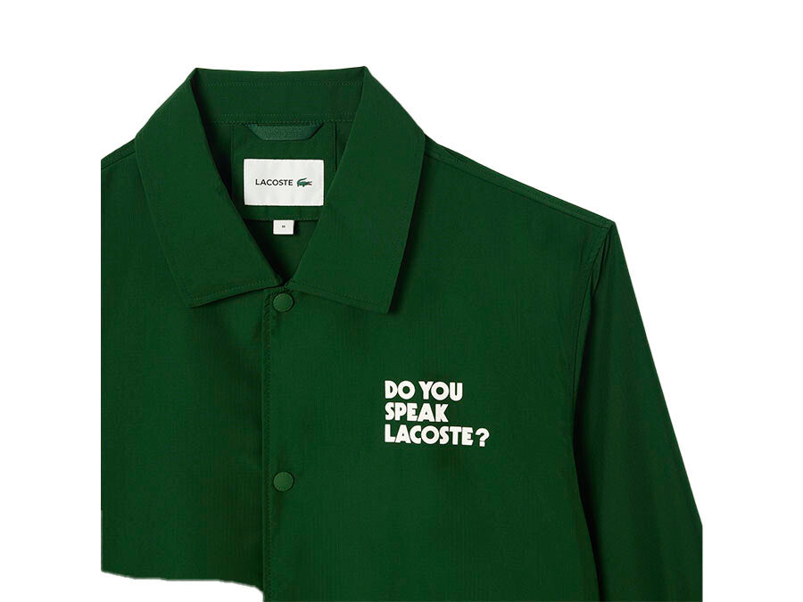 CHAQUETA LACOSTE IMPERMEABLE VERDE