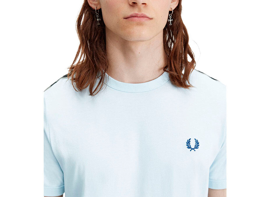 CAMISETA FRED PERRY CONTRAST TAPE RINGER WHITE