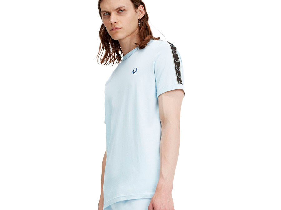 CAMISETA FRED PERRY CONTRAST TAPE RINGER WHITE