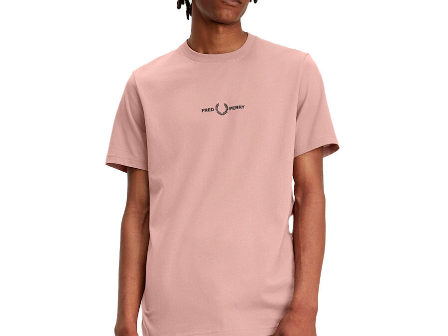 CAMISETA FRED PERRY LOGO DARK PINK