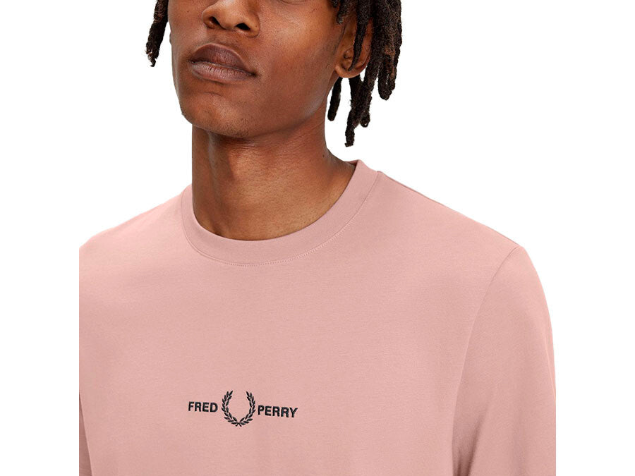 CAMISETA FRED PERRY LOGO DARK PINK