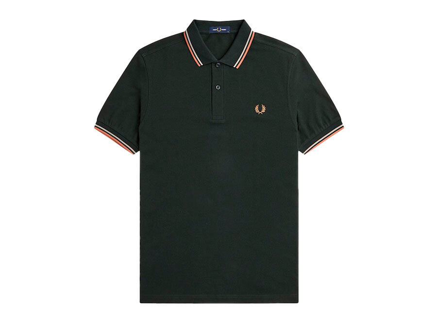 POLO FRED PERRY TWIN TIPPED DARK GREEN