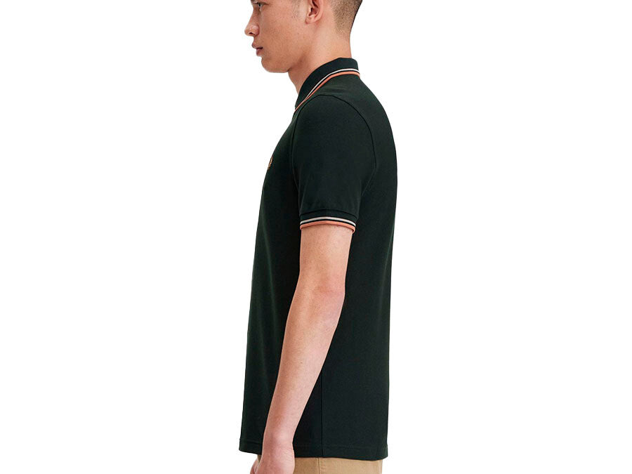POLO FRED PERRY TWIN TIPPED DARK GREEN