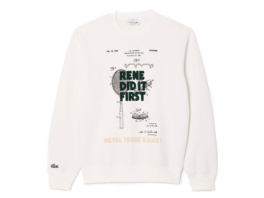 SUDADERA LACOSTE RENE DID IT FIRST BLANCA