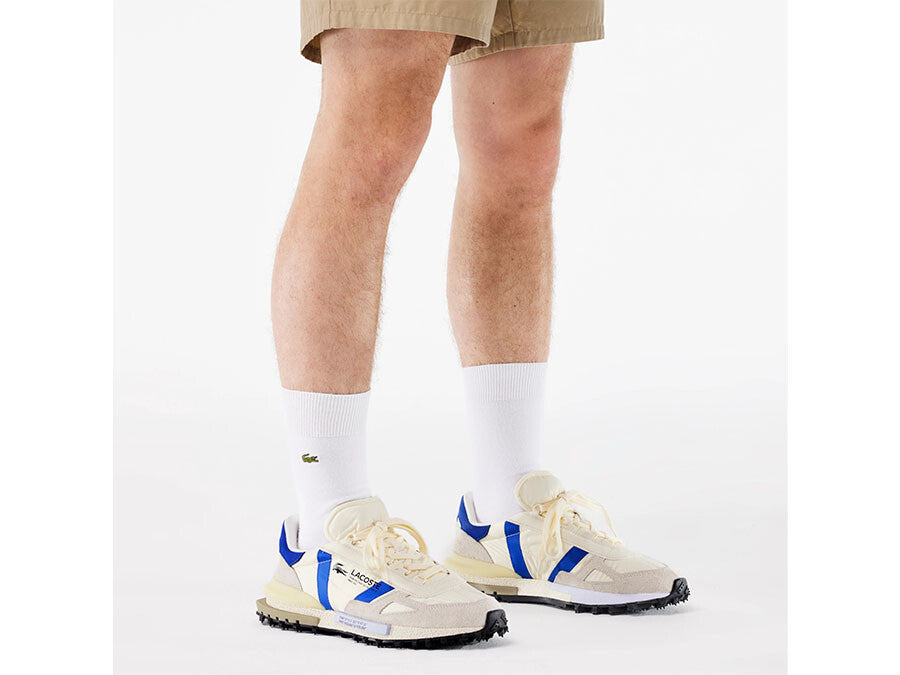 LACOSTE ELITE ACTIVE TEXTILE OFF WHITE BLUE