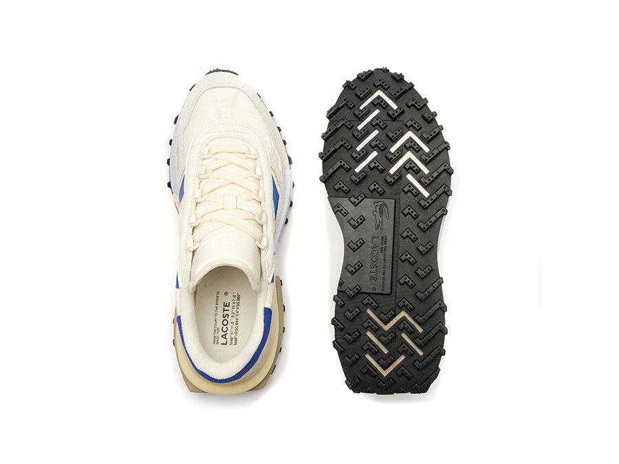 LACOSTE ELITE ACTIVE TEXTILE OFF WHITE BLUE