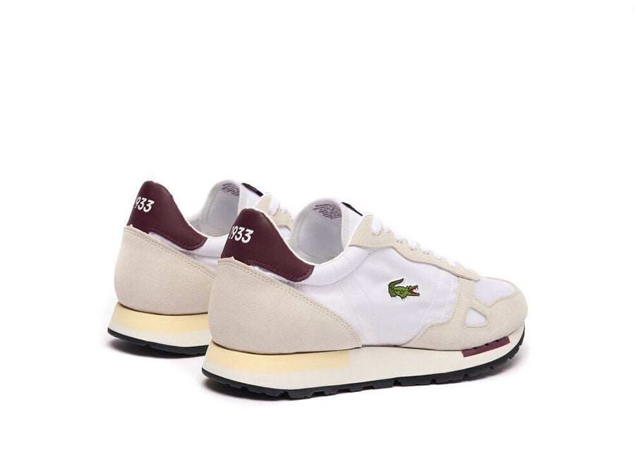 LACOSTE PARTNER 70S TEXTILE SNEAKERS BLANCA BURDEOS