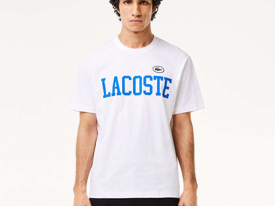 CAMISETA LACOSTE BLANCA LOGO GRANDE