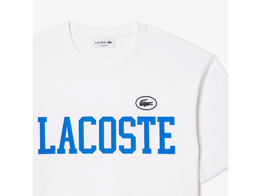 CAMISETA LACOSTE BLANCA LOGO GRANDE