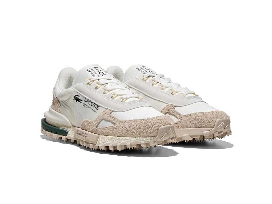 LACOSTE ELITE ACTIVE TEXTILE WHITE DARK GREEN