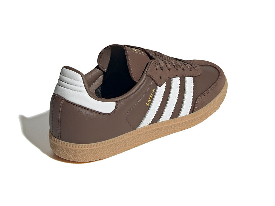 ADIDAS SAMBA OG W MARRONES BANDAS BLANCAS
