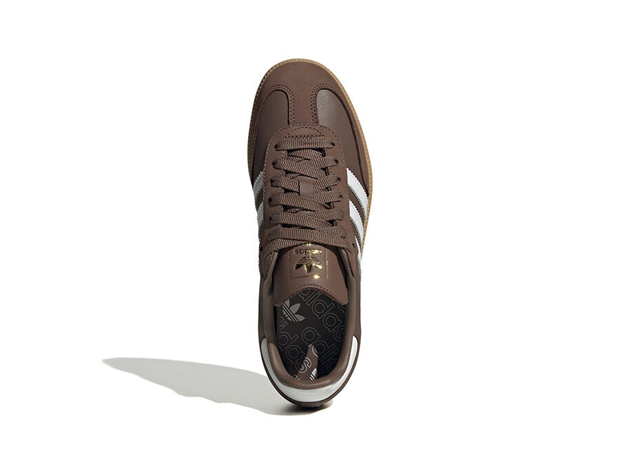 ADIDAS SAMBA OG W MARRONES BANDAS BLANCAS