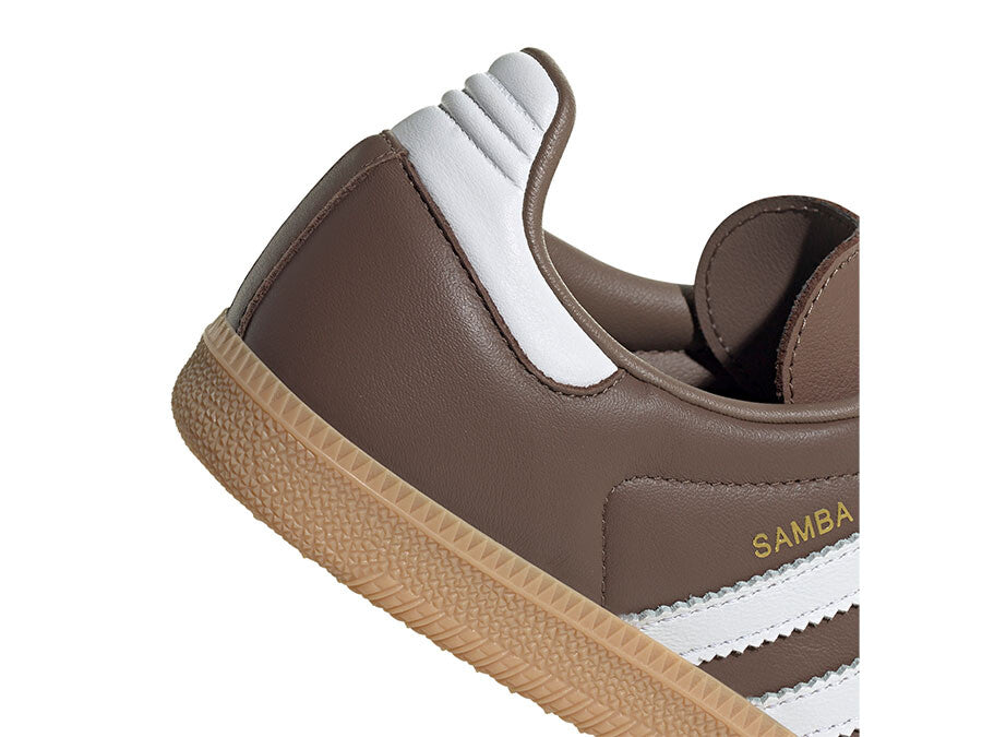 ADIDAS SAMBA OG W MARRONES BANDAS BLANCAS