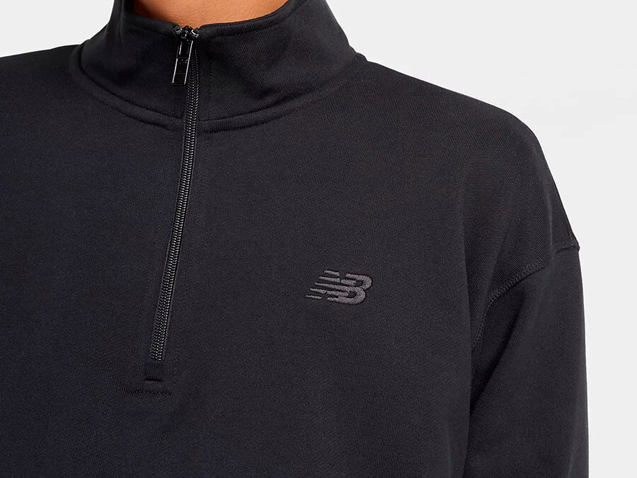 SUDADERA NEW BALANCE ATHLETICS FLEECE ZIP BK