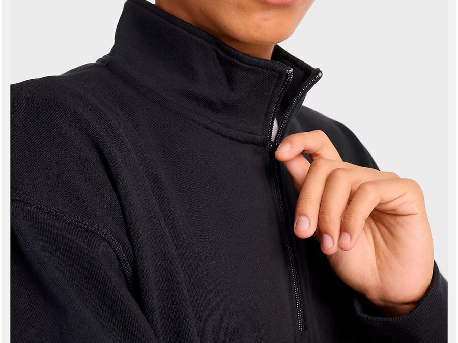 SUDADERA NEW BALANCE ATHLETICS FLEECE ZIP BK