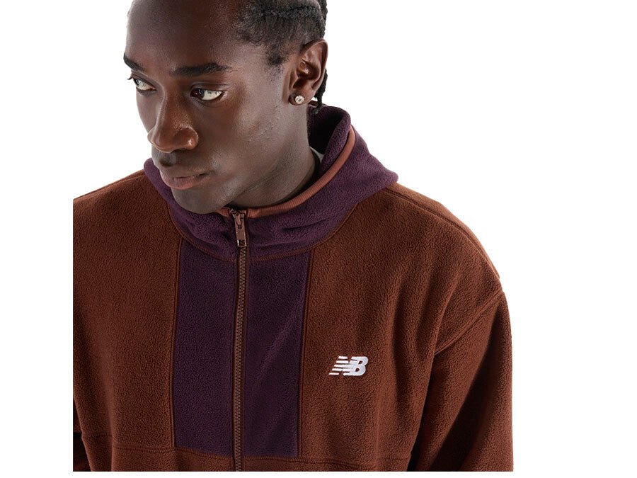 SUDADERA NEW BALANCE POLAR FLEECE HOODED JACKET RO