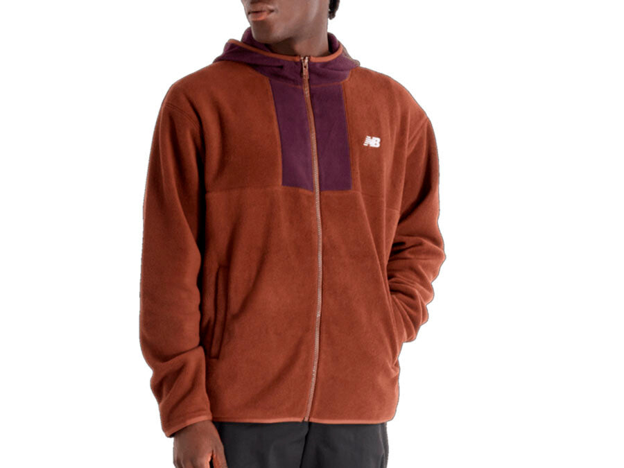 SUDADERA NEW BALANCE POLAR FLEECE HOODED JACKET RO