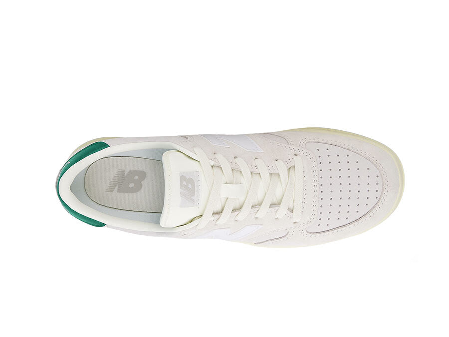 NEW BALANCE T500 BLANCA TALON VERDE