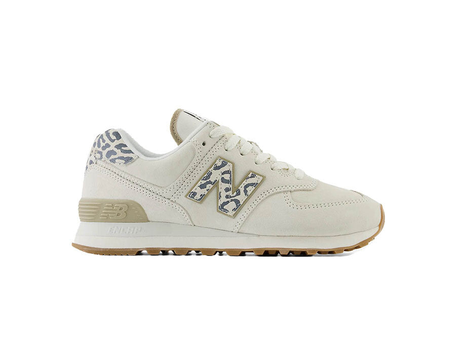 NEW BALANCE WL574V2 GRIS OSCURO ANIMAL PRINT