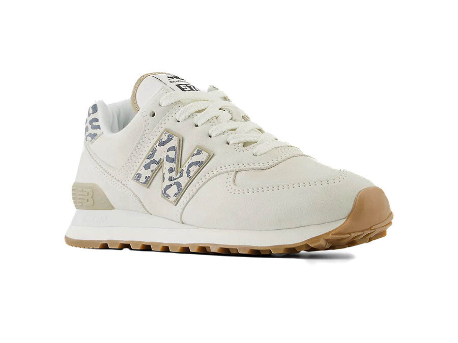 NEW BALANCE WL574V2 GRIS OSCURO ANIMAL PRINT