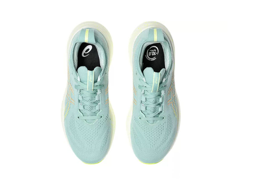 ASICS GEL-NIMBUS 26 VERDE AGUA MARINO AMARILLO SEG